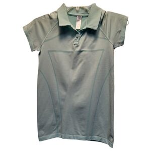 Ivivva Kids By Lululemon Seafoam Green Fly Tech Polo Shirt - Size 12